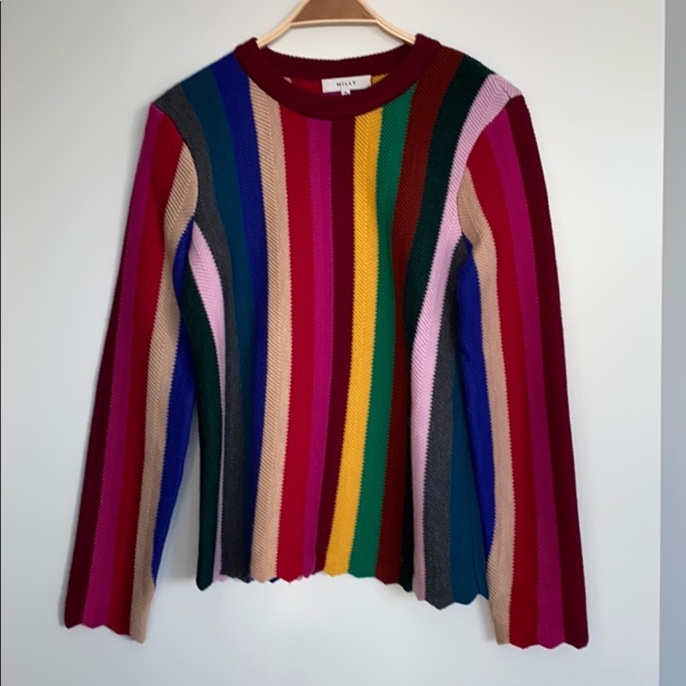 Milly wool striped sweater